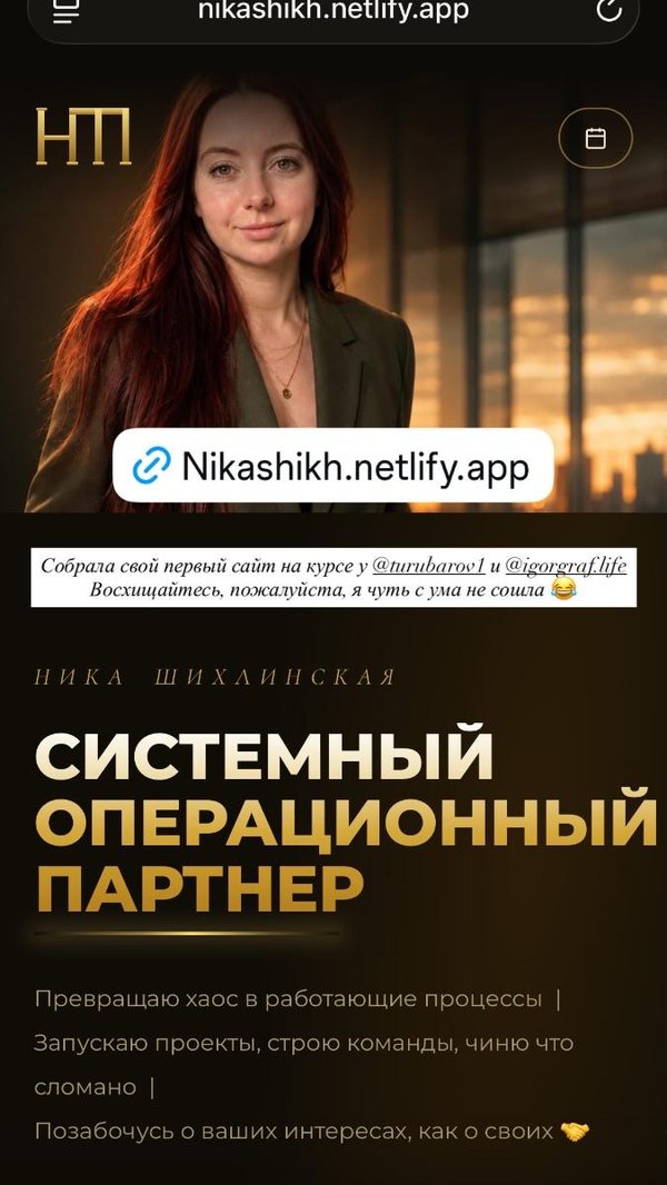 Сайт «Системный операционный партнёр», nikashikh.netlify.app